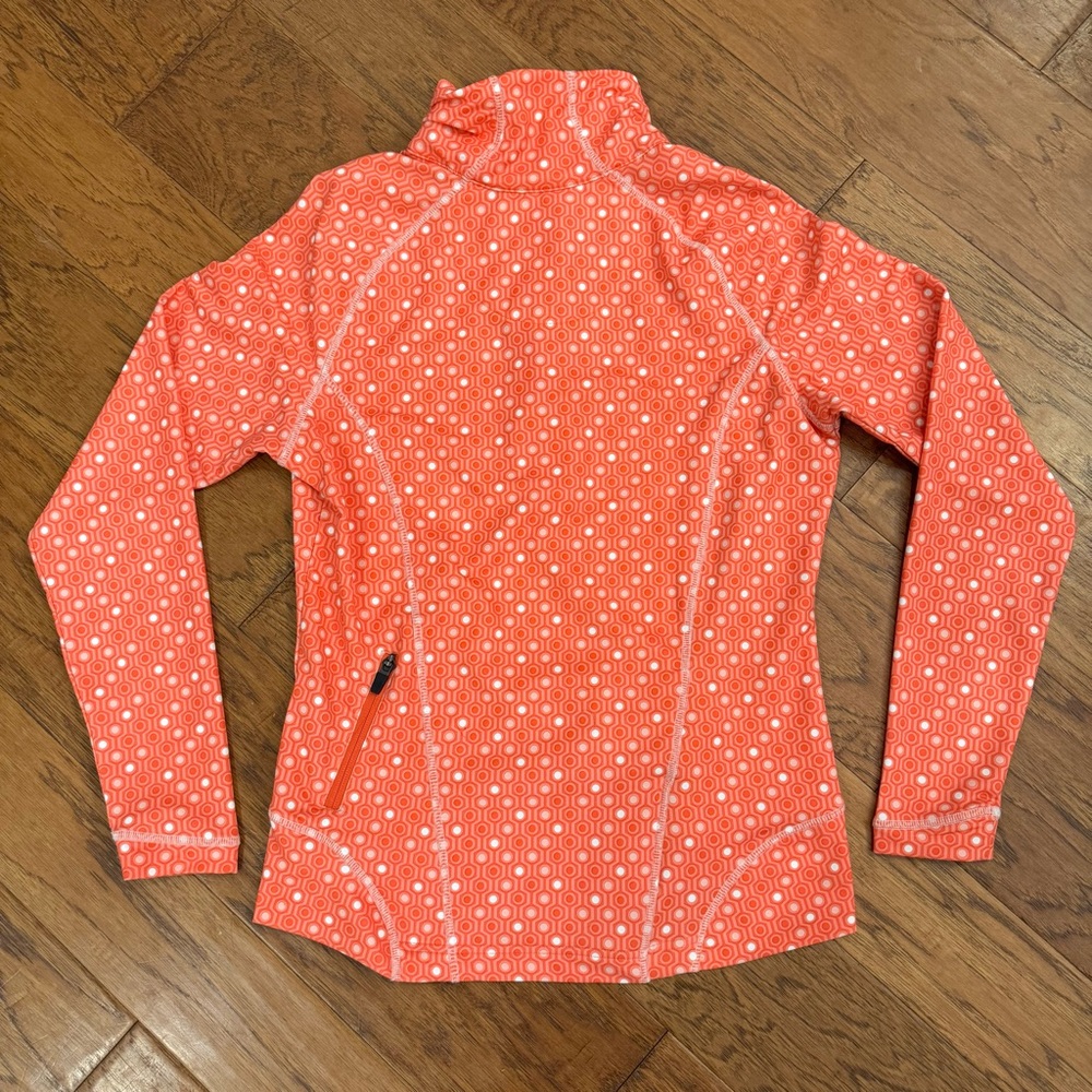 Masters Women Magnolia Lane Coral Patterned Golf Quarter-Zip Pullover UPF 50+ M - Picture 3 of 7